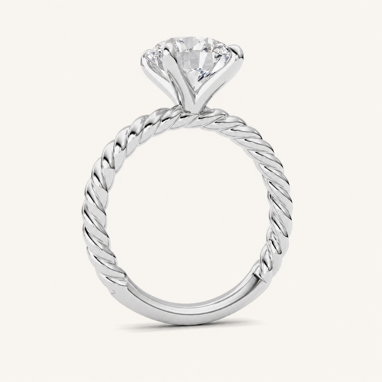 Round Cut Lab Grown Diamond Ring