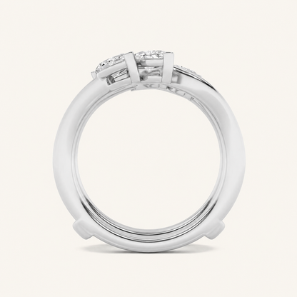 1CT Marquise Cut Lab Grown Diamond Insert Jacket Ring