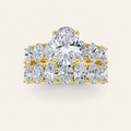 3.5CT Oval Cut Lab Grown Diamond Bridal Set
