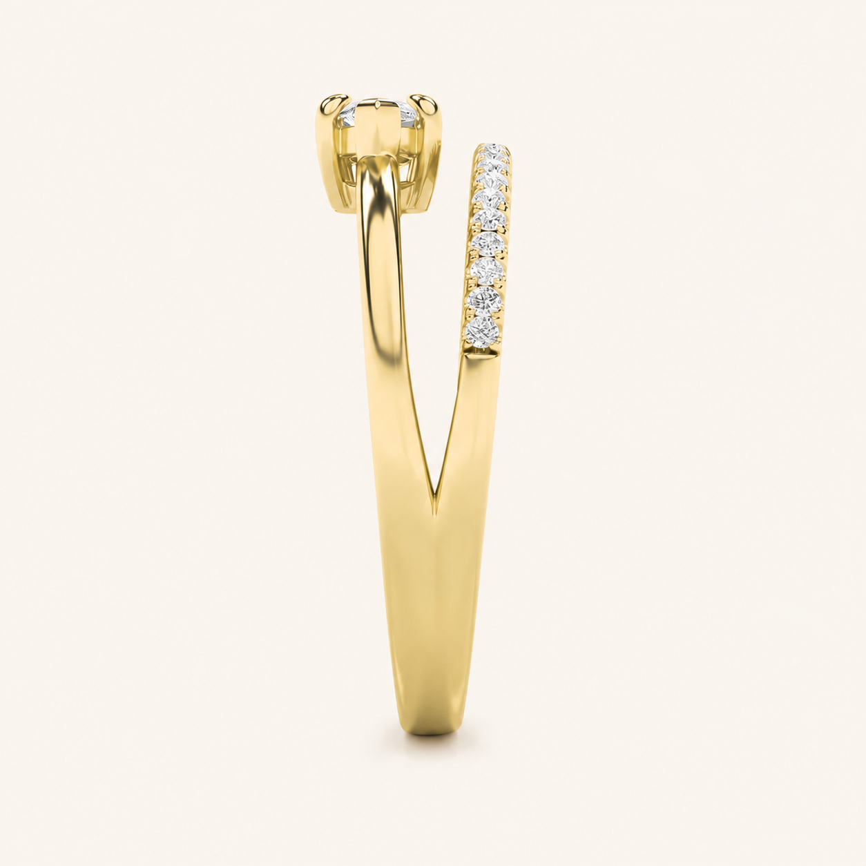 0.5CT Marquise Cut Lab Grown Diamond Ring