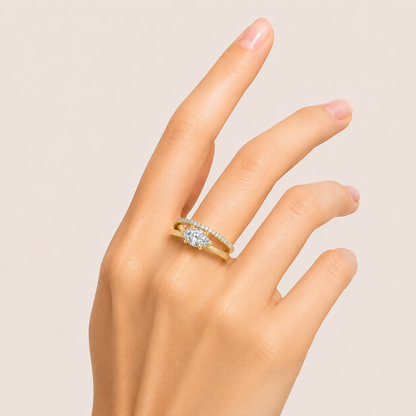 0.5CT Marquise Cut Lab Grown Diamond Ring