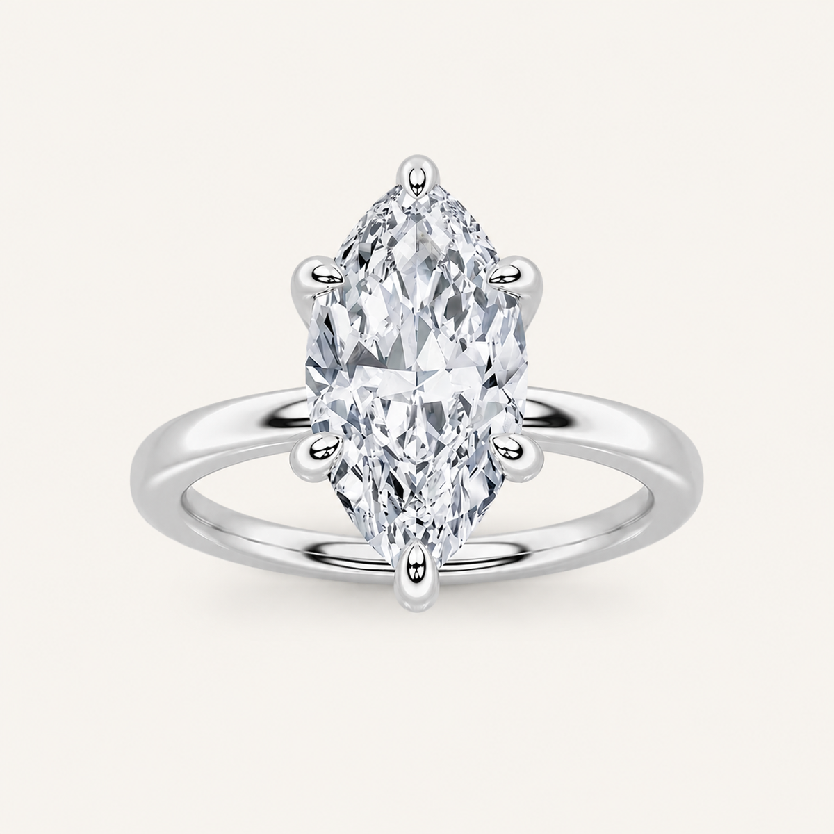 1.5CT Marquise Cut Lab Grown Diamond Solitaire Ring