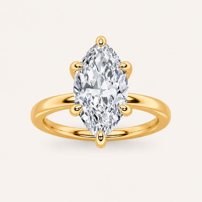 1.5CT Marquise Cut Lab Grown Diamond Solitaire Ring