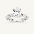 1.5CT Oval Cut Lab Grown Diamond Solitaire Engagement Ring