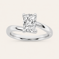 1CT Elongated Cushion Cut Lab Grown Diamond Engagement Ring