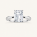 1CT Emerald Cut Lab Grown Diamond Solitaire Ring