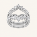 2CT Round Cut Lab Grown Diamond Insert Jacket Ring