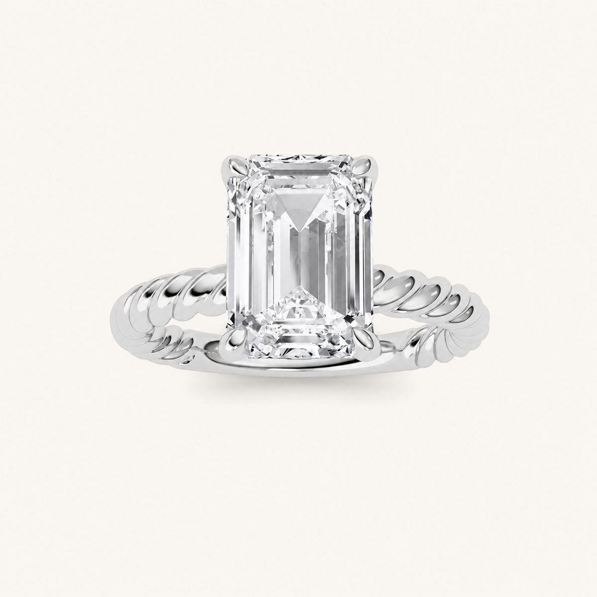 Emerald Cut Lab Grown Diamond Ring