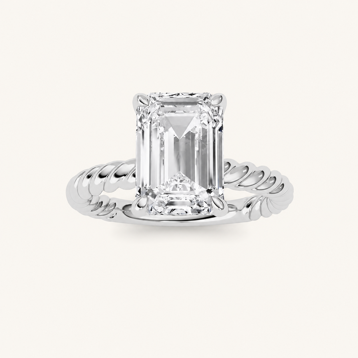 Emerald Cut Lab Grown Diamond Ring