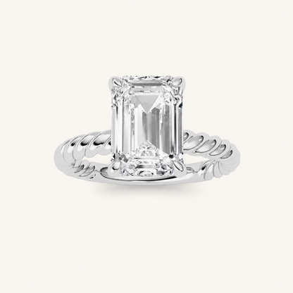 Emerald Cut Lab Grown Diamond Ring