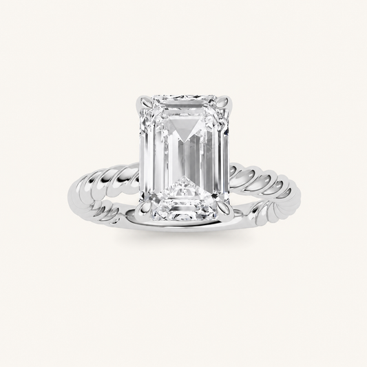 Emerald Cut Lab Grown Diamond Ring