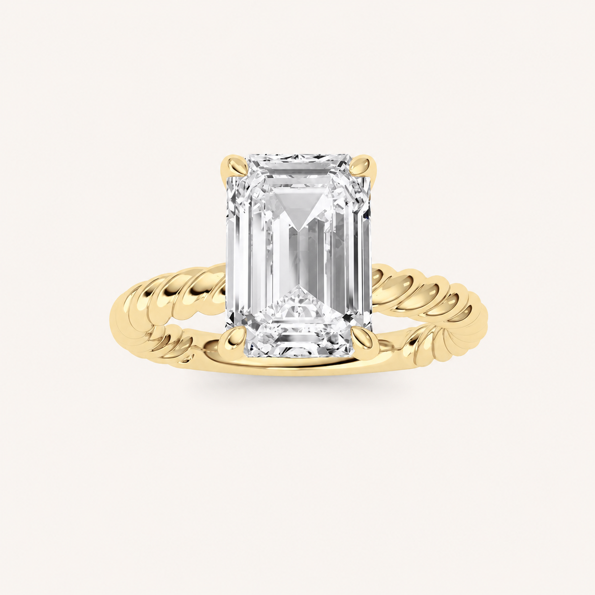 Emerald Cut Lab Grown Diamond Ring