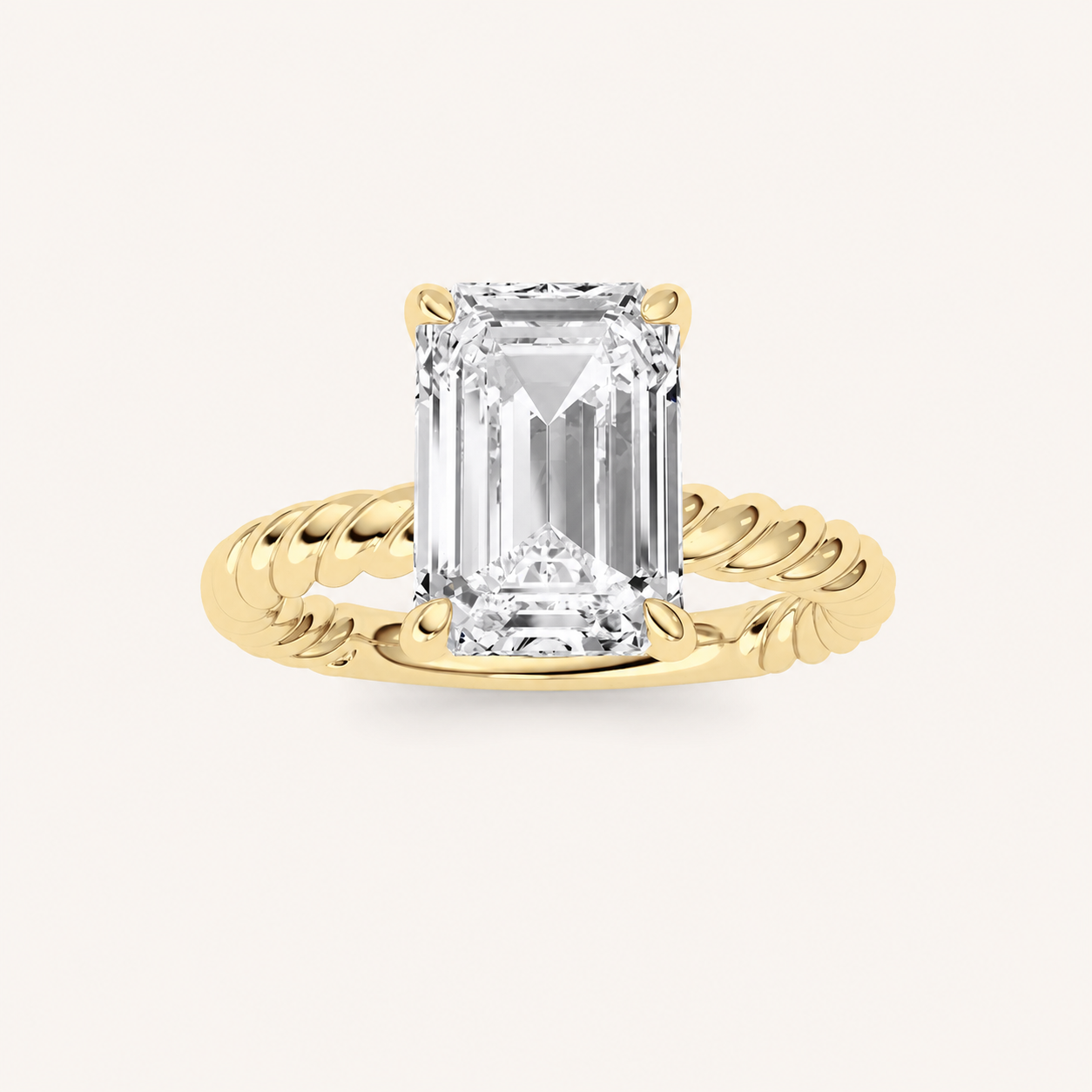 Emerald Cut Lab Grown Diamond Ring
