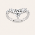 1.5CT Pear Cut Lab Grown Diamond Fancy Contour Ring