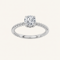 0.5CT Round Cut Lab Grown Diamond Solitaire Engagement Ring