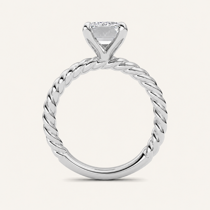 3Ct Radiant Cut Lab Grown Diamond Solitaire Ring