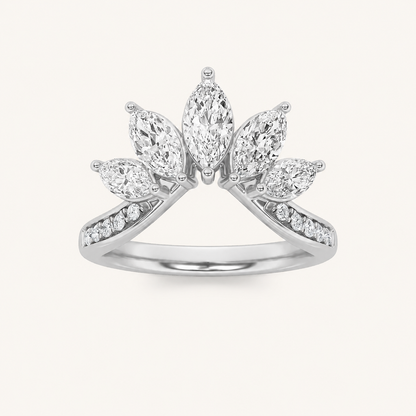 1.5CT Marquise Cut Lab Grown Diamond Fancy Contour Ring