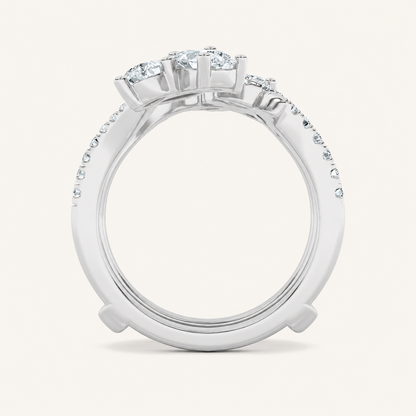 2CT Marquise Cut Lab Grown Diamond Insert Jacket Ring