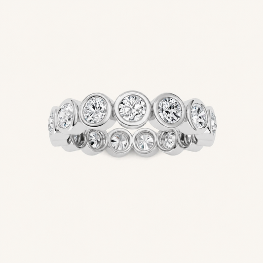 1.5CT Round Cut Lab Grown Diamond Eternity Ring