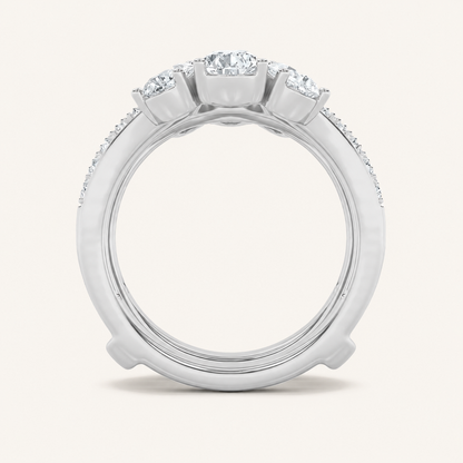 2.25CT Pear Cut Lab Grown Diamond Insert Jacket Ring