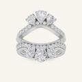 2.25CT Pear Cut Lab Grown Diamond Insert Jacket Ring