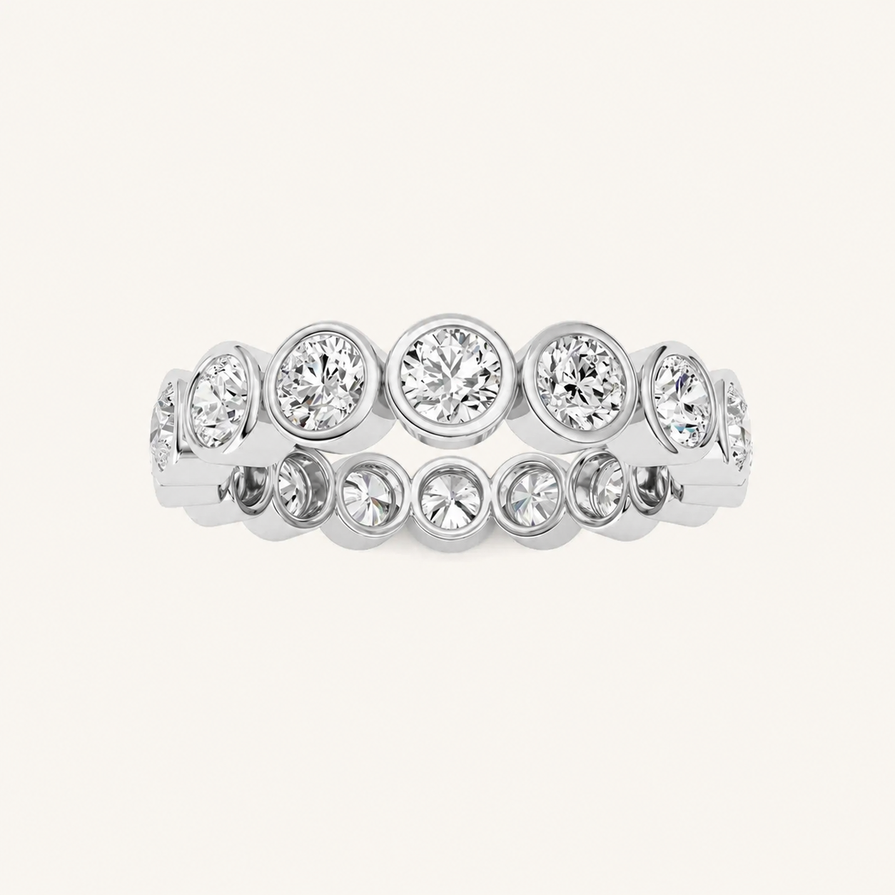 1.6CT Round Cut Lab Grown Diamond Eternity Ring