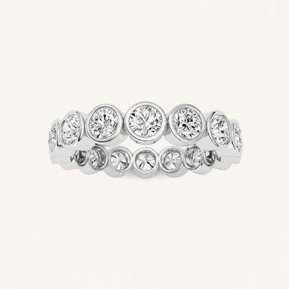 1.6CT Round Cut Lab Grown Diamond Eternity Ring