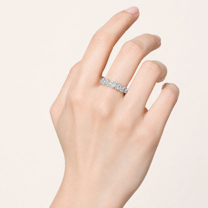 1.6CT Round Cut Lab Grown Diamond Eternity Ring