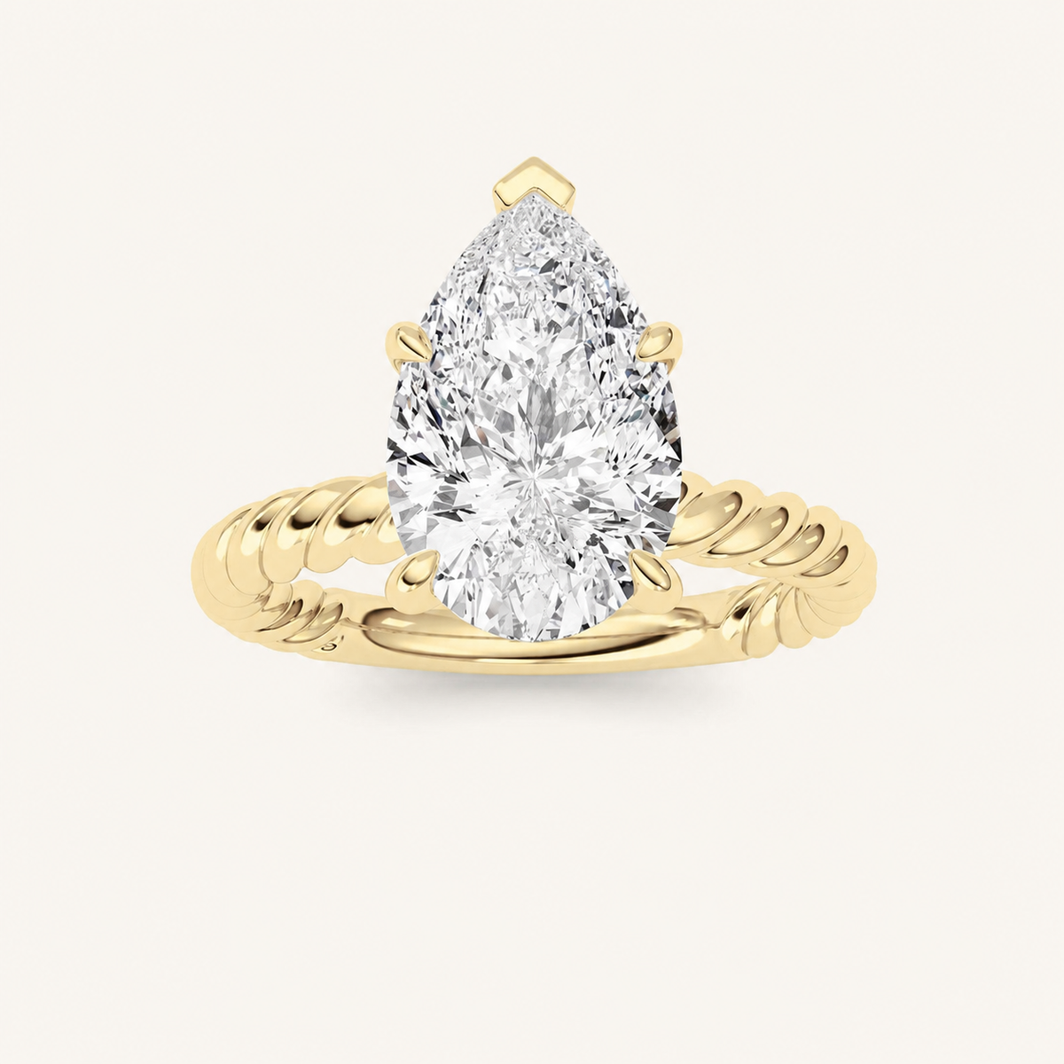 Pear Cut Lab Grown Diamond Ring