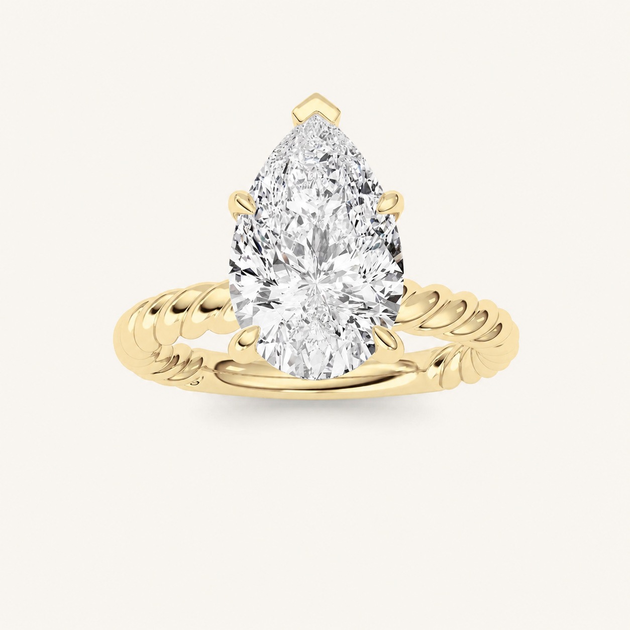 Pear Cut Lab Grown Diamond Ring