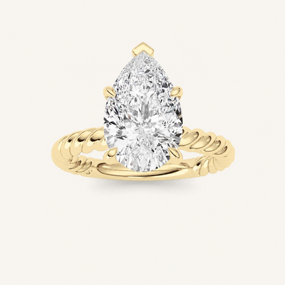 Pear Cut Lab Grown Diamond Ring