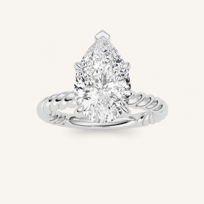 Pear Cut Lab Grown Diamond Ring