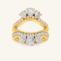 2CT Pear Cut Lab Grown Diamond Insert Jacket Ring