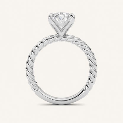 3Ct Oval Cut Lab Grown Diamond Solitaire Ring