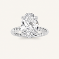 3Ct Oval Cut Lab Grown Diamond Solitaire Ring