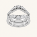 1CT Round Cut Lab Grown Diamond Insert Jacket Ring