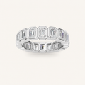 2.2CT Emerald Cut Lab Grown Diamond Eternity Band Ring