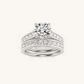 2CT Round Cut Lab Grown Diamond Bridal Set