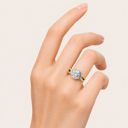2CT Round Cut Lab Grown Diamond Solitaire Engagement Ring
