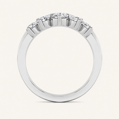 1CT Round Cut Lab Grown Diamond Fancy Contour Ring