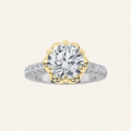 2.5CT Round Cut Lab Grown Diamond Two Tone Solitaire Engagement Ring