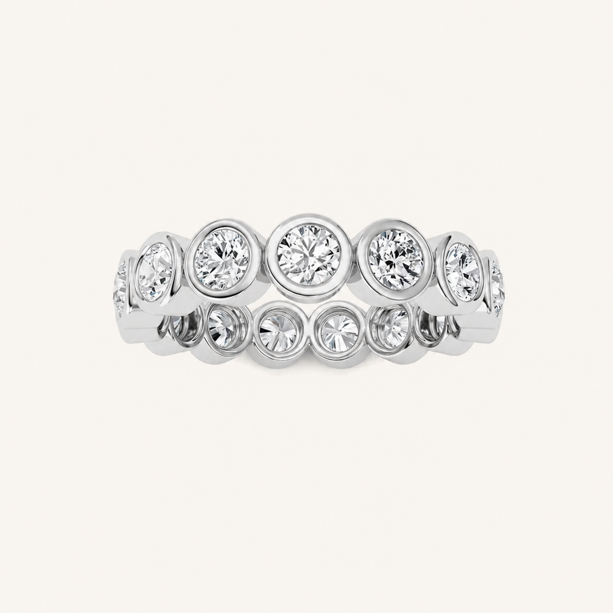 1.9CT Round Cut Diamond Eternity Ring