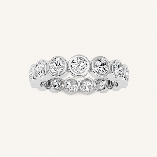1.9CT Round Cut Diamond Eternity Ring