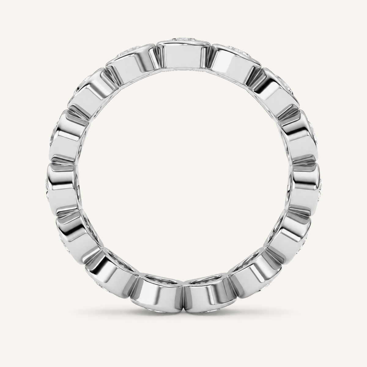 1.9CT Round Cut Diamond Eternity Ring