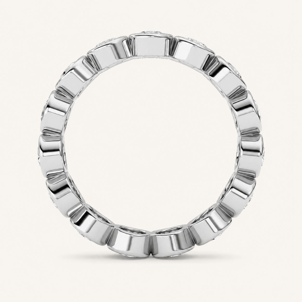 1.9CT Round Cut Diamond Eternity Ring