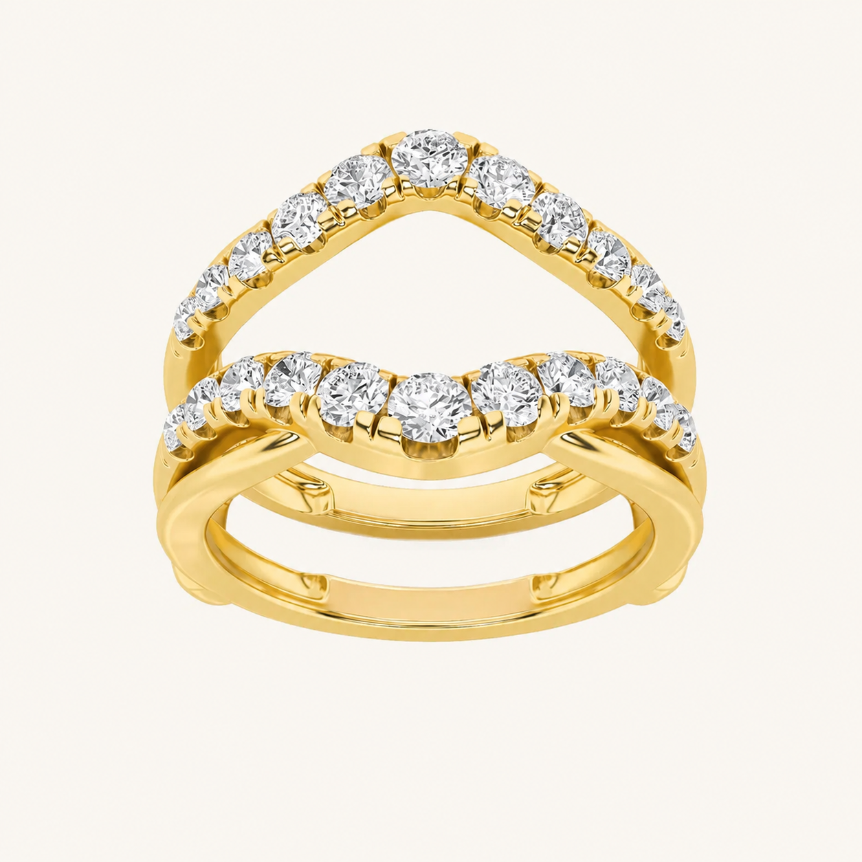 3CT Round Cut Lab Grown Diamond Insert Jacket Ring
