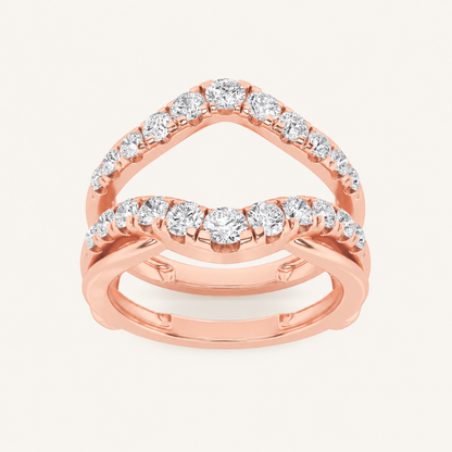 3CT Round Cut Lab Grown Diamond Insert Jacket Ring