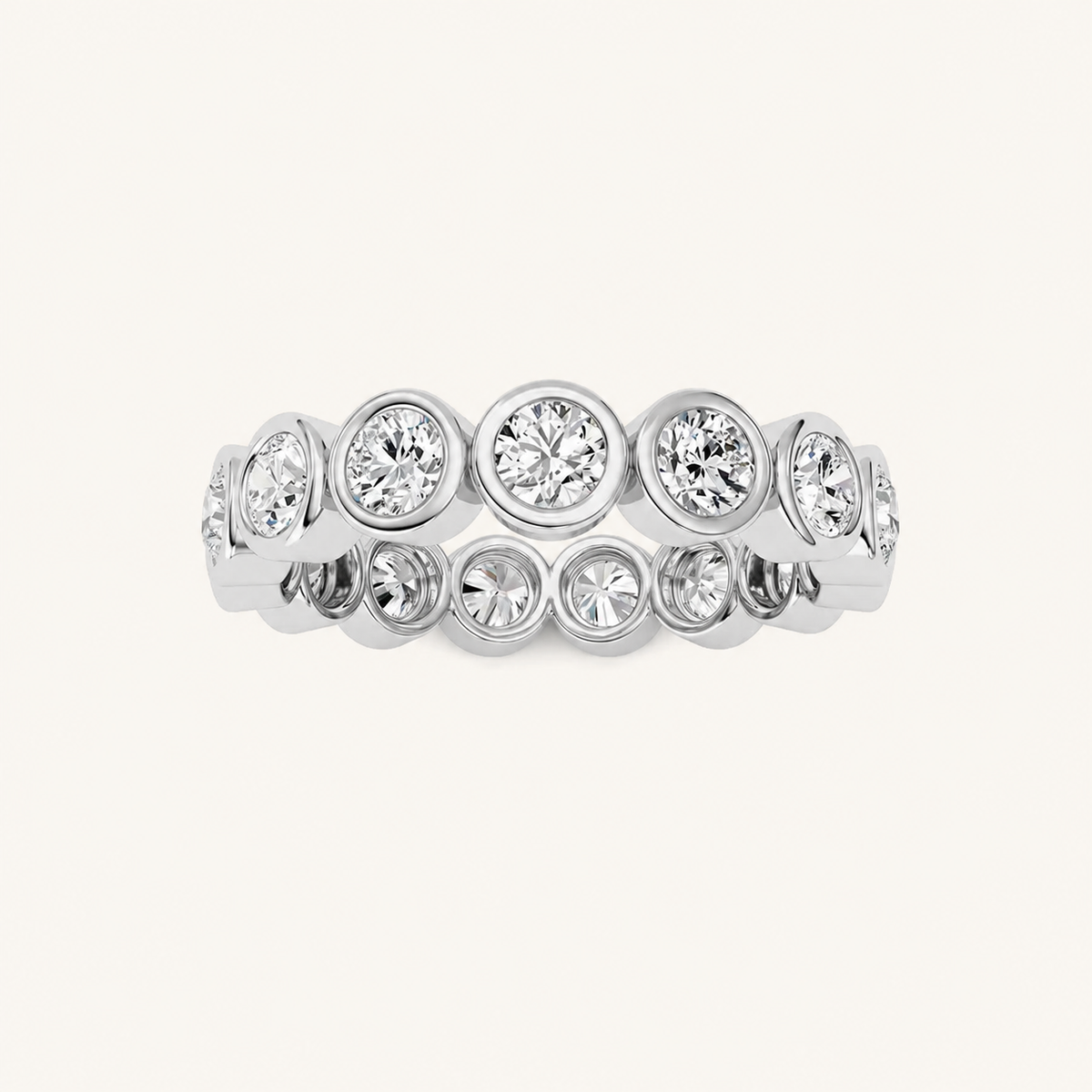 1.8CT Round Cut Lab Grown Diamond Eternity Ring