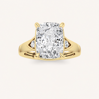 Elongated Cushion Cut Lab Grown Diamond Solitaire Ring