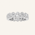 2CT Oval Cut Lab Grown Diamond Eternity Band Ring